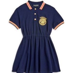 Versace Kids Navy Blue Polo Dress
